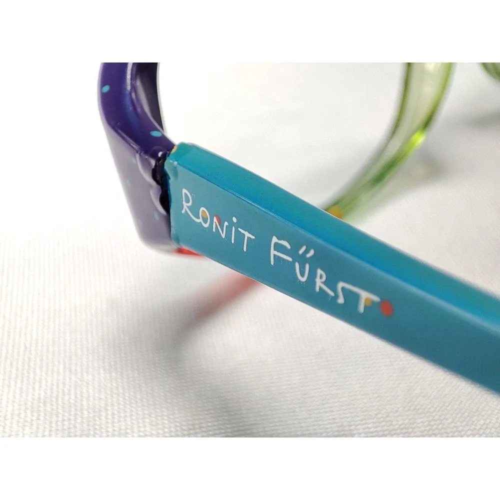 Ronit Furst 2321 Eyeglass Frames Handpainted Multicolor Oval Full Rim 53-18-135